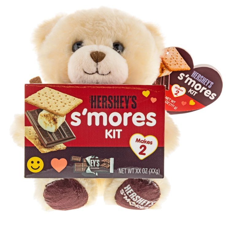 Hershey's Valentine's Smores Bear Plush w/Chocolate - 3.94oz | Target