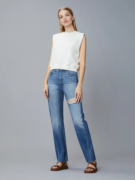 Emilie Straight Ultra High Rise Vintage 31" | Bedford Blue Raw | DL 1961 Women