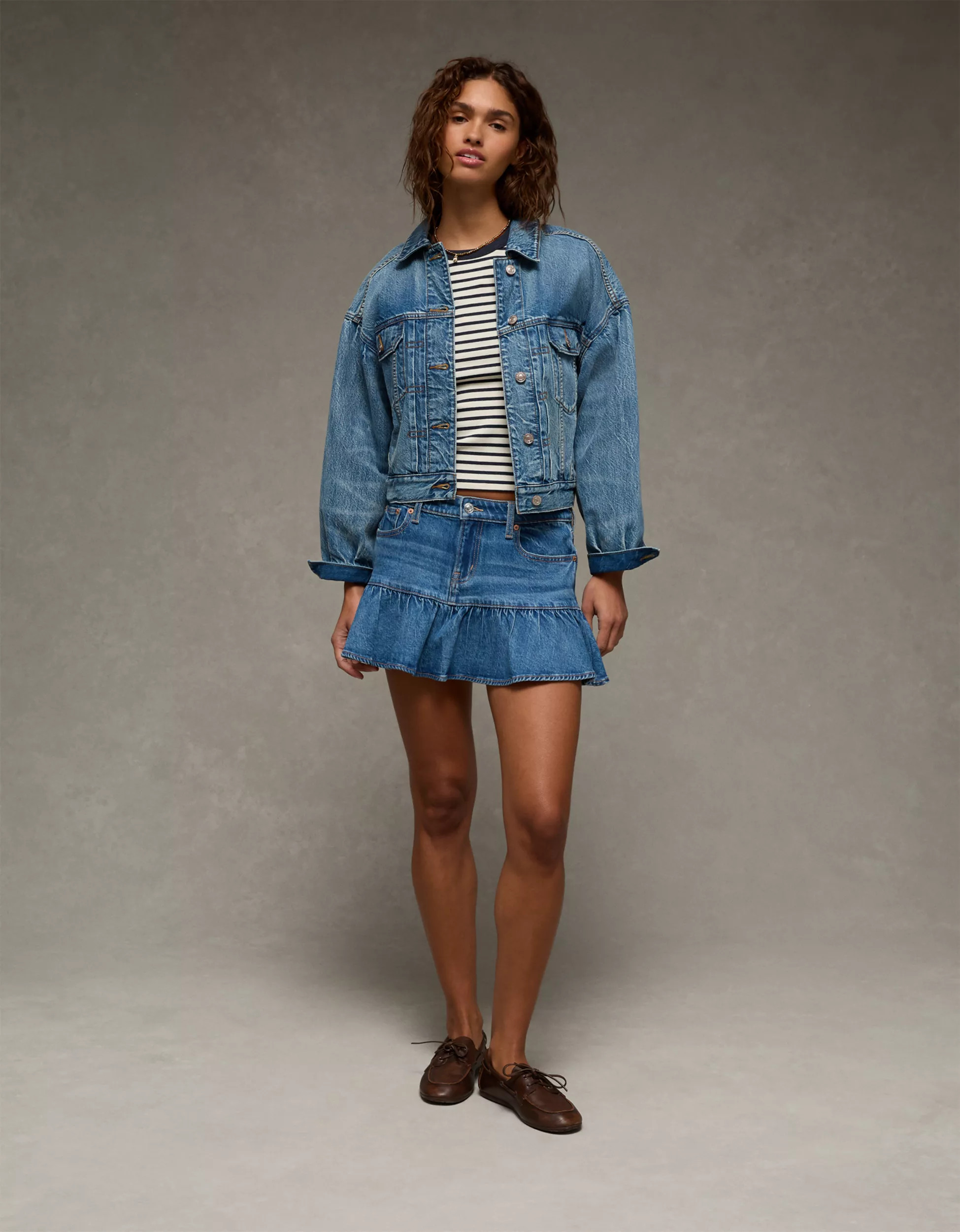 AE High-Waisted Ruffle Mini Skirt | American Eagle Outfitters (US & CA)