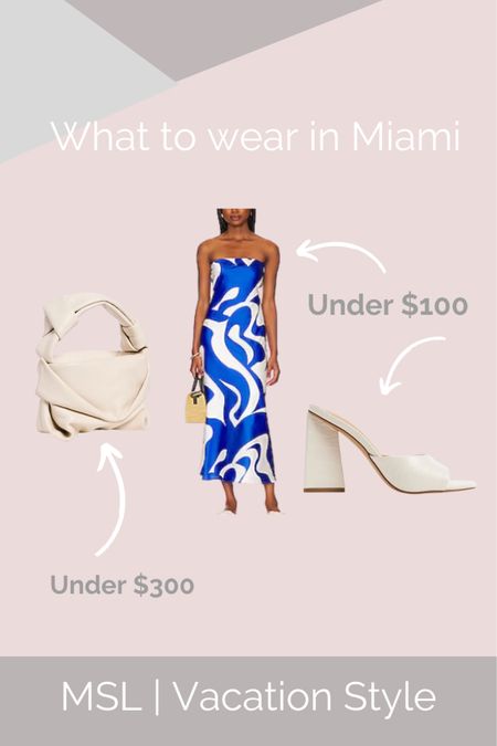 Miami style | vacation style | under $100 | dress | dresses | purse | white heal sandal 