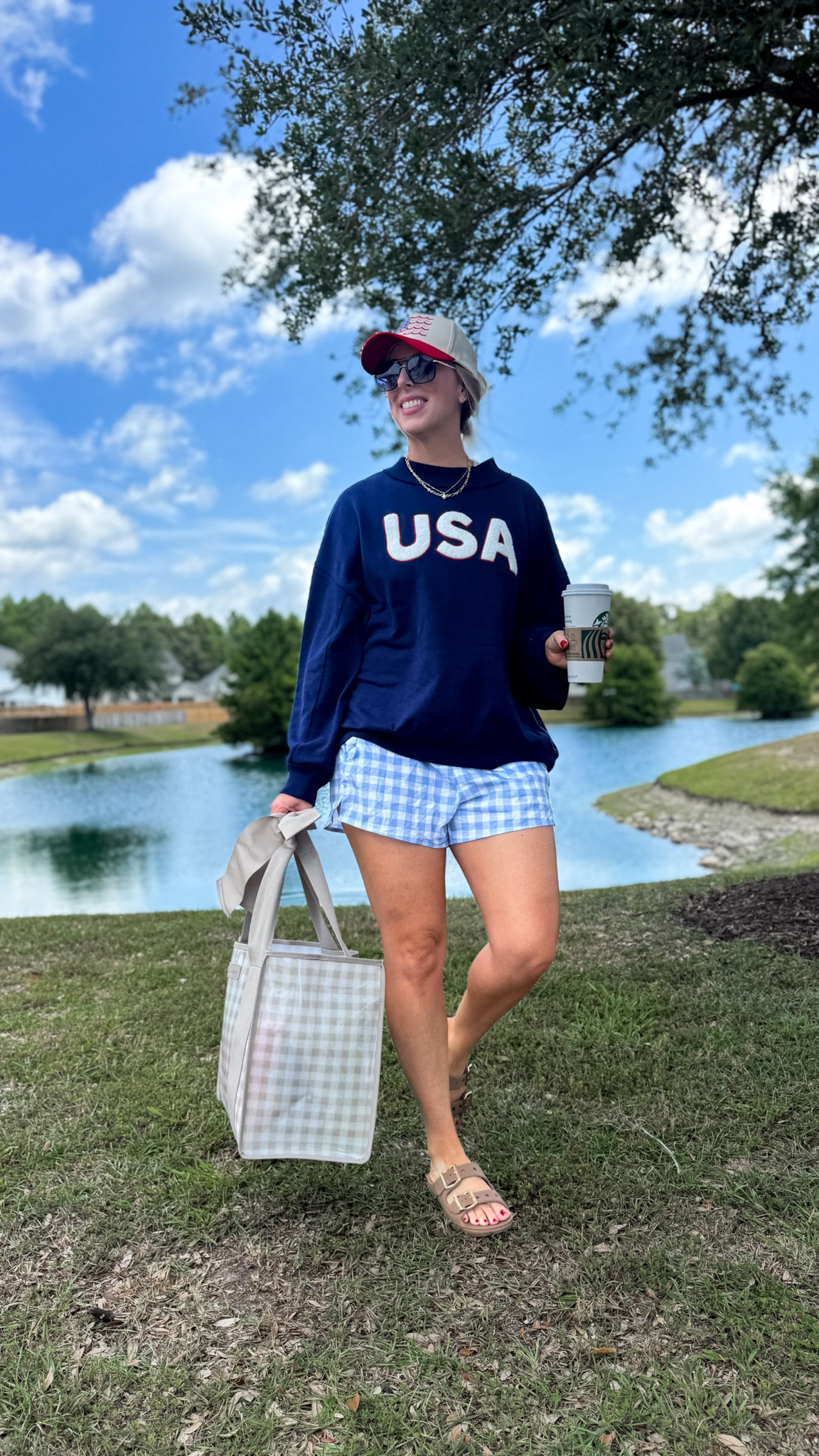 Outfit of the day! USA sweatshirt, gingham shorts and @casemate bag!

#LTKootd #LTKmomlife