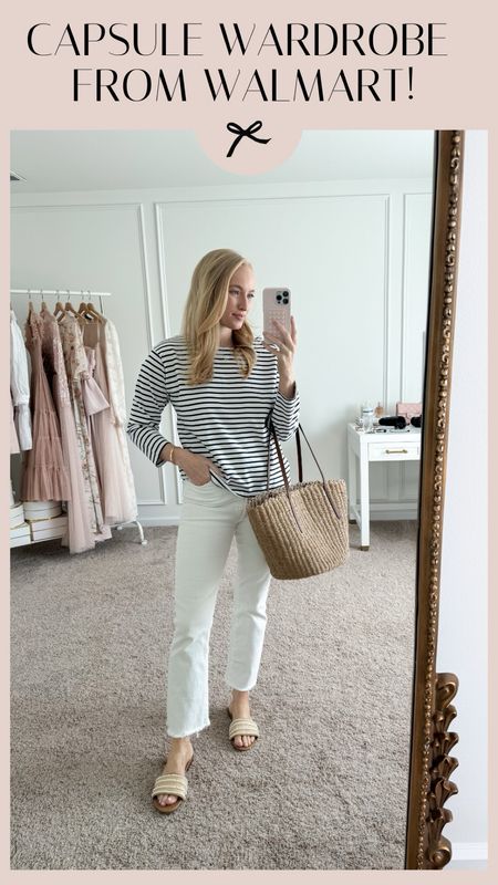 Such a cute and casual outfit for shopping and running errands! Wearing size small in the top and size 28 in the jeans. Spring outfits // summer outfits // white jeans // daytime outfits // casual outfits // Walmart outfits 

#LTKStyleTip #LTKSeasonal
