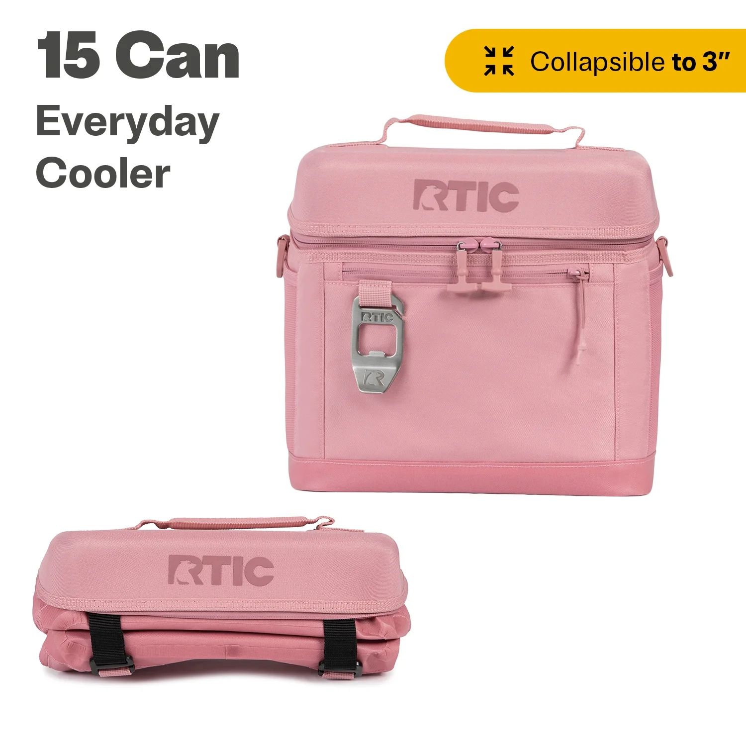 RTIC 15 Can Everyday Cooler, Insulated Soft Cooler with Collapsible Design, Dusty Rose | Walmart (US)