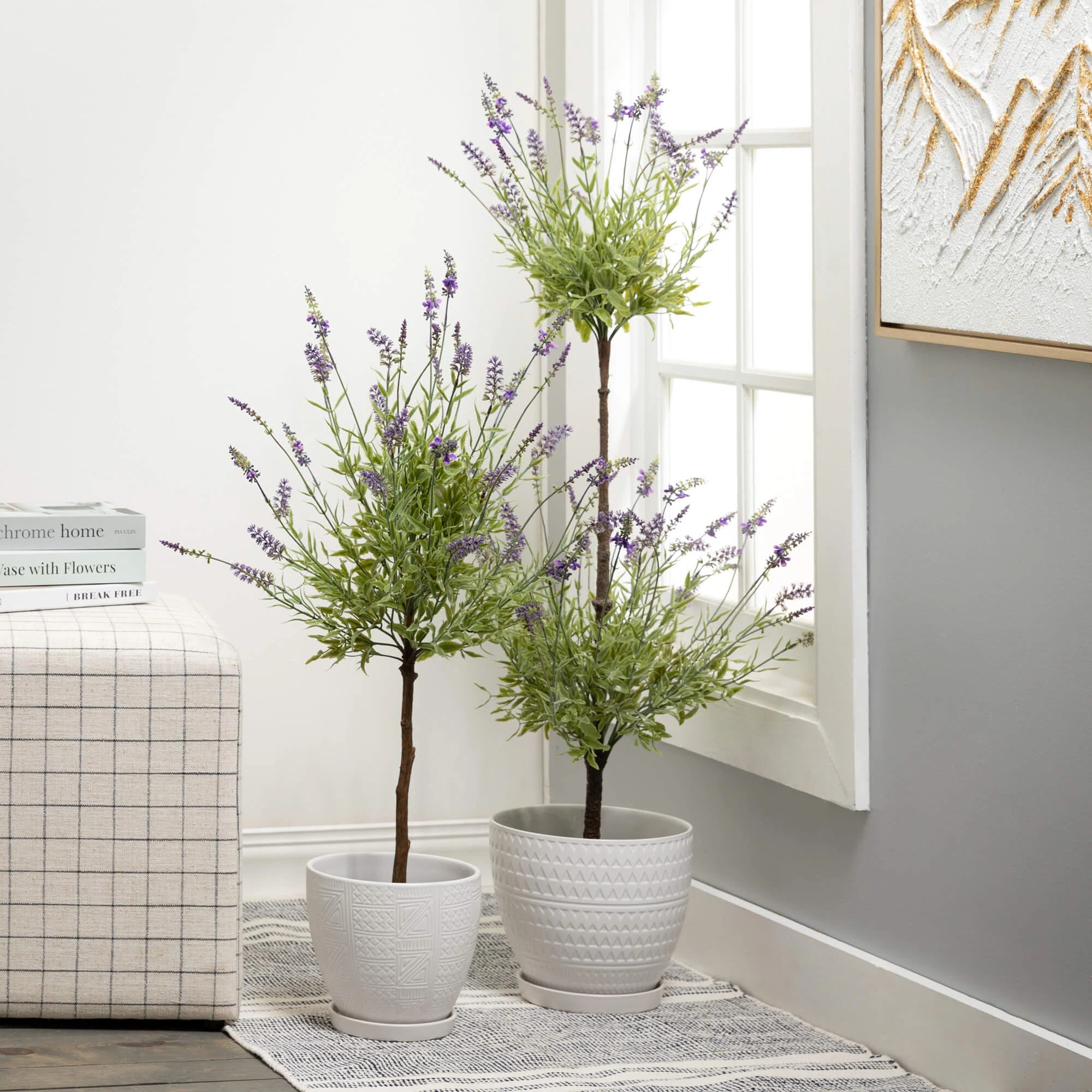 Ophelia & Co. Artificial Double Lavender Topiary Bush 46"H; Purple | Wayfair | Wayfair North America