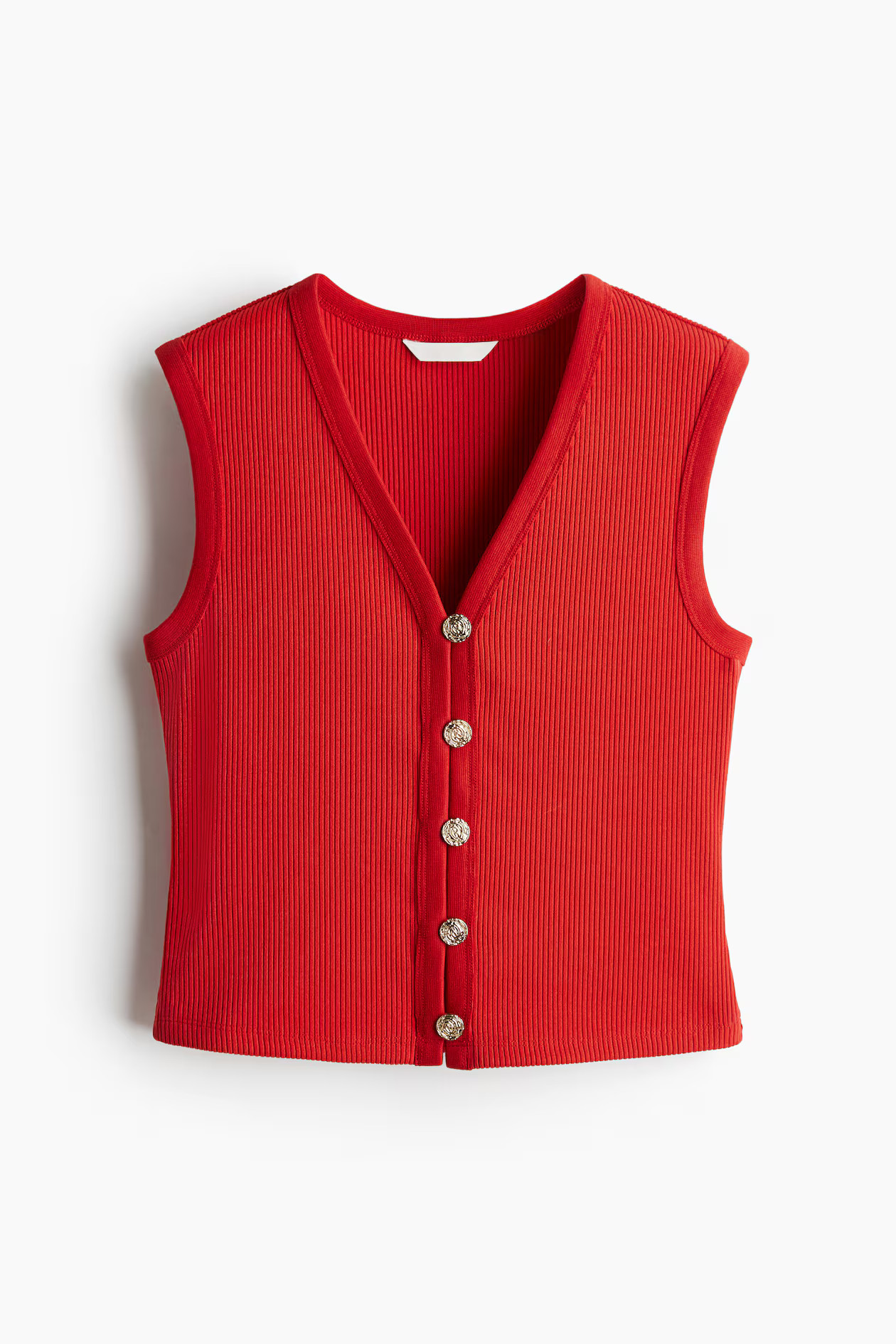 Rib-knit waistcoat | H&M (UK, MY, IN, SG, PH, TW, HK)