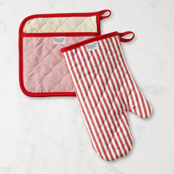 Williams Sonoma Bay Stripe Oven Mitt & Potholder Set | Williams-Sonoma