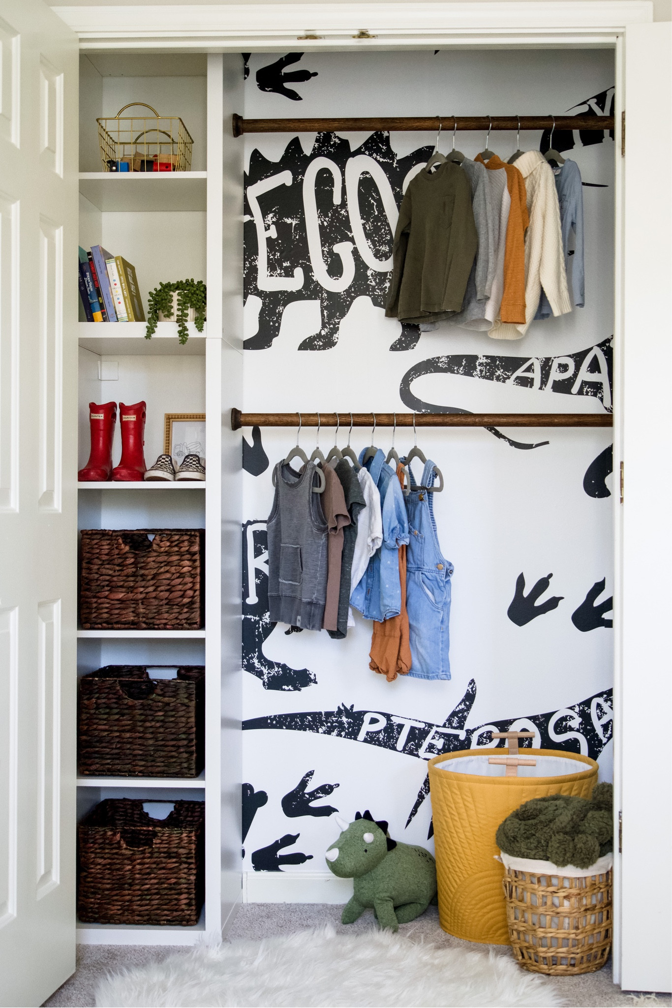 DIY closet makeover - ikea hack! Loving this dinosaur kids closet! Finished it off with some cute #target finds!



#LTKhome #LTKunder100 #LTKFind