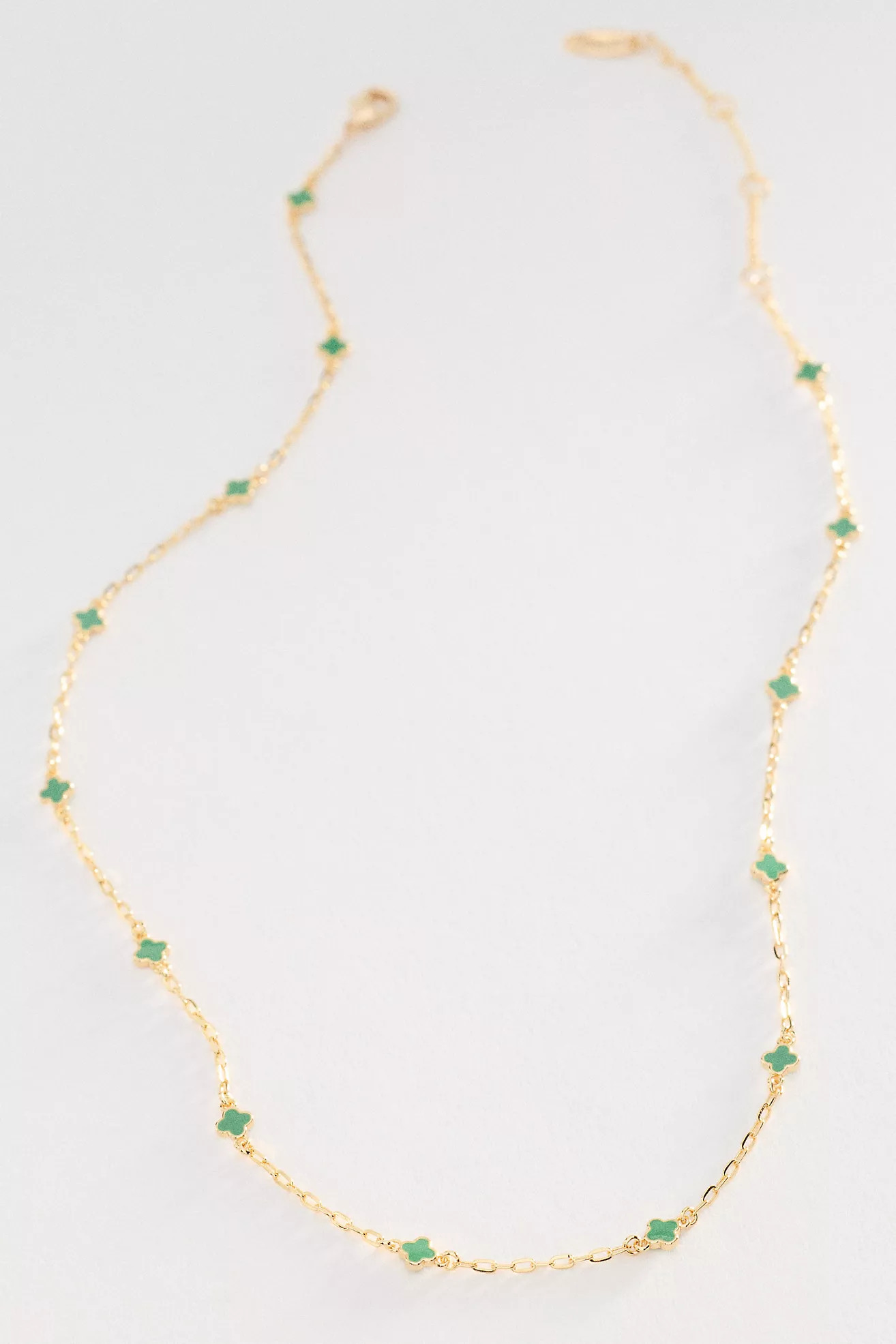 Tiny Clover Chain Necklace | Anthropologie (US)