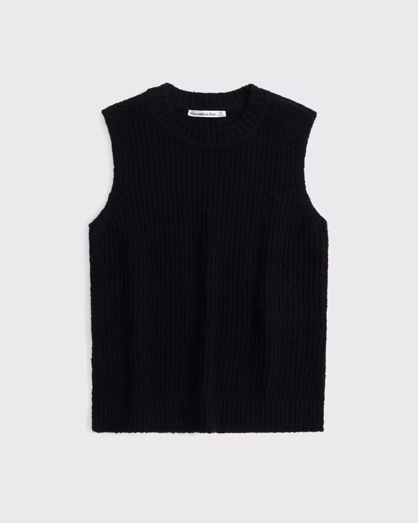 Textural Crew Sweater Shell Tank | Abercrombie & Fitch (US)