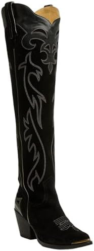 Idyllwind Women's Cordero Suede Tall Western Boot Round Toe Black 8 1/2 M US | Amazon (US)