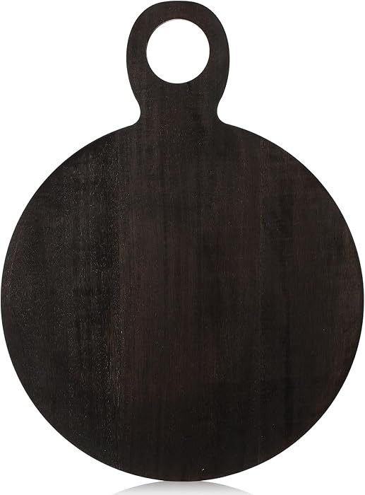 1 Pcs Acacia Wood Cutting Board with Handle 21'' Circle Charcuterie Chopping Board for Pizza Chee... | Amazon (US)
