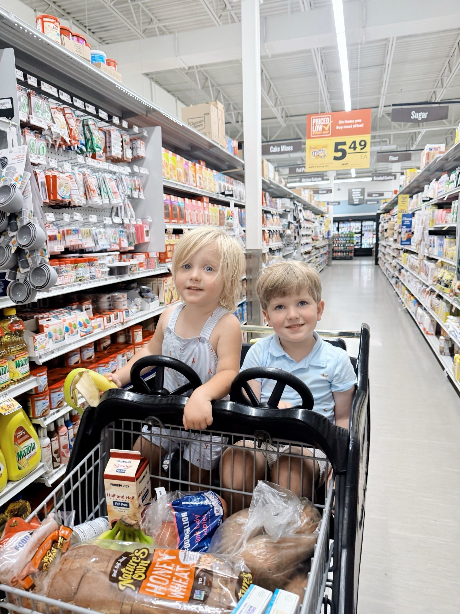 Post-church Sunday morning grocery store runs 🛒 in the race car 🏎️ are the best!! 🤩