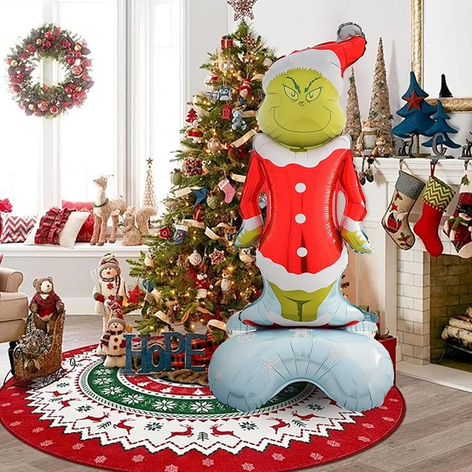 Christmas Balloons Party Decorations Indoor, 60 Inches Red Green Foil Balloon for Christmas Decor... | Amazon (US)