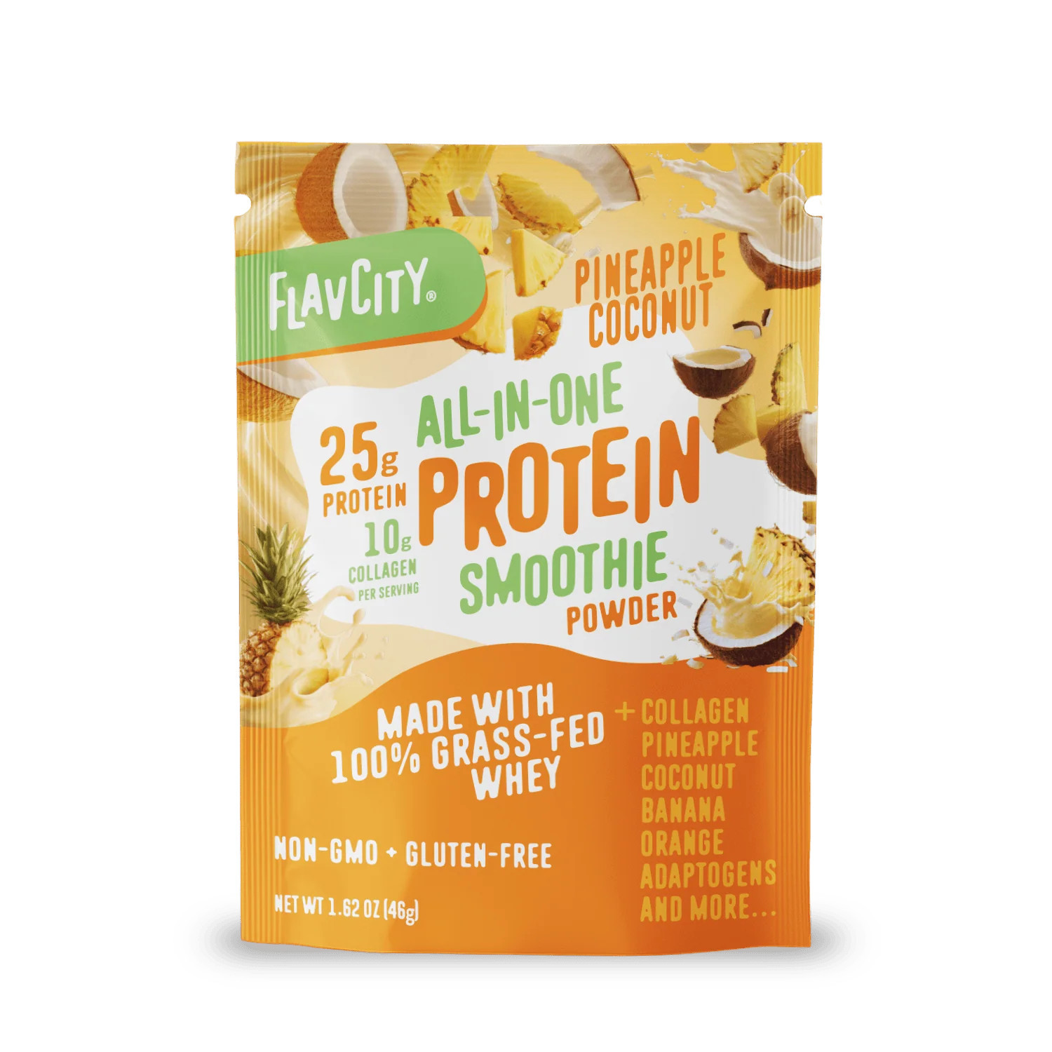 Protein Smoothie Single-Serve Pineapple Coconut | FlavCity