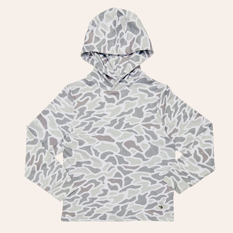 Burlebo Boys' White Camo Print Performance Hoodie | Cavender's