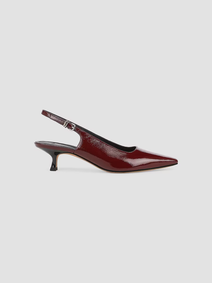 Women's Sabra 45MM Leather Slingback Pumps - Bordeaux - Size 8.5 | Saks Fifth Avenue