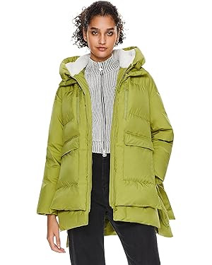 Orolay Women's Hooded Down Jacket Winter Puffer Jacket Water-Resistant Zippered Down Coat with He... | Amazon (US)