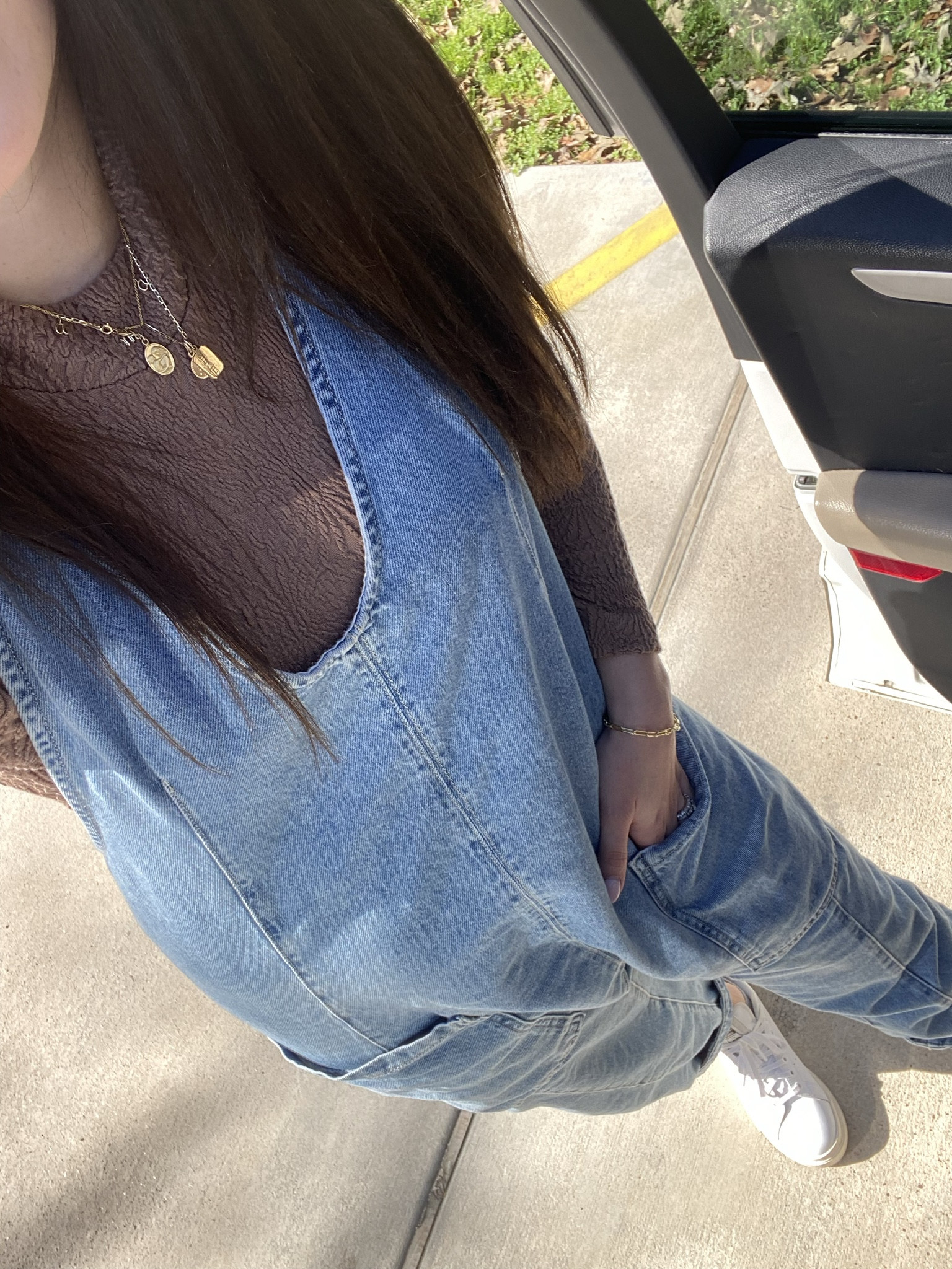 We The Free High Roller Jumpsuit is hands down one of my favorite pieces!! I'm wearing a medium here both 37 weeks pregnant and 5 months postpartum! They are such a versatile staple for your closet! Can be paired with a tank or bralette for the summer, a tee for transitional seasons, or even a sweater for winter! I did find that postpartum this size was a little bit bigger than I wanted, but the back straps can be completely undone and crossed in the back making the fit so much better! I'm currently 5'7 156lbs and these fit very comfortably! This wash is the Kansas and works great for all seasons! Linking the Free People version as well as a dupe! 

#LTKfindsunder100 #LTKbump #LTKstyletip