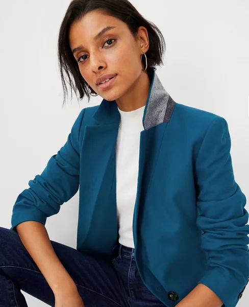 The Bedford Blazer in Brushed Flannel | Ann Taylor (US)