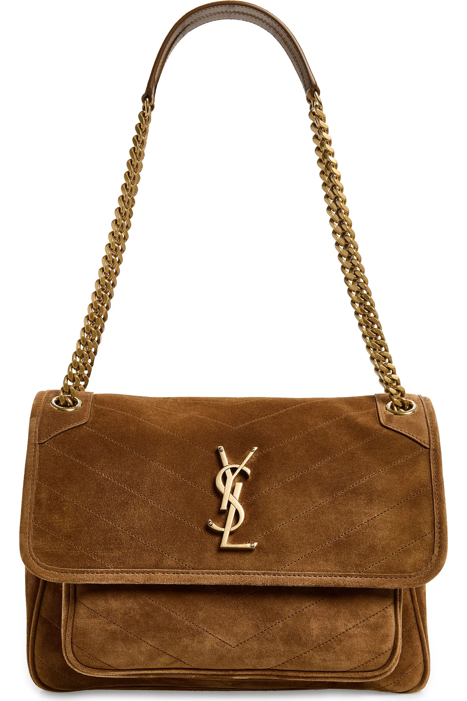 Saint Laurent Medium Niki Suede Shoulder Bag (Women) | Nordstrom | Nordstrom