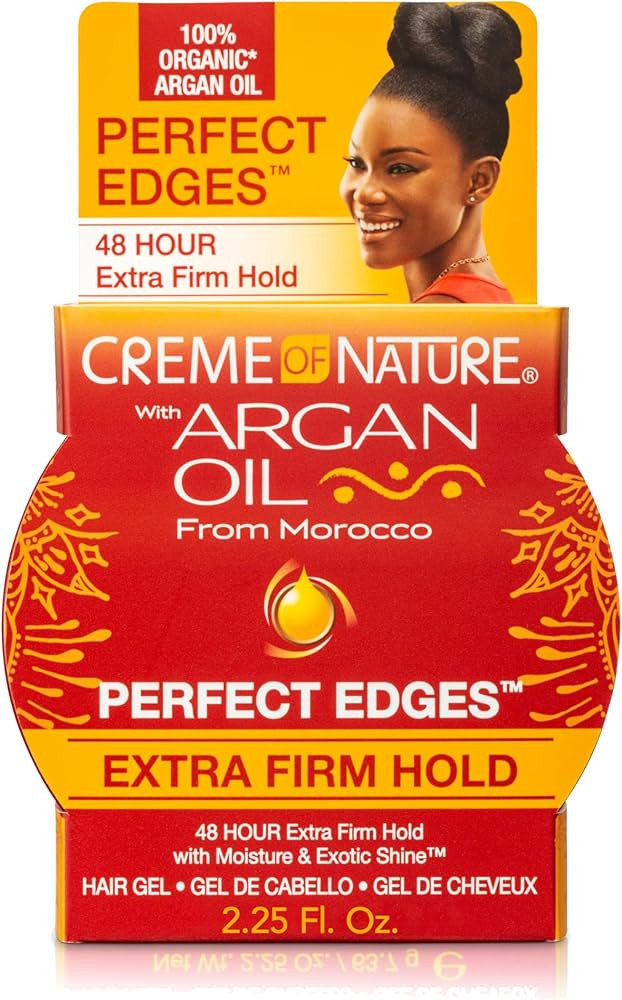 Creme of Nature with Argan Oil From Morocco Perfect Edges Hair Gel, 24 Hour Hold with Moisture an... | Amazon (US)