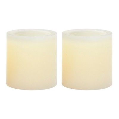 2.6" x 2.8" 2pk Vanilla Scented LED Tealight Candle Set Cream - Made By Design™ | Target