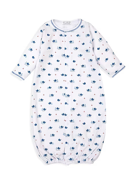 Baby Boy's Breaching Whales Print Pima Cotton Converter Gown | Saks Fifth Avenue