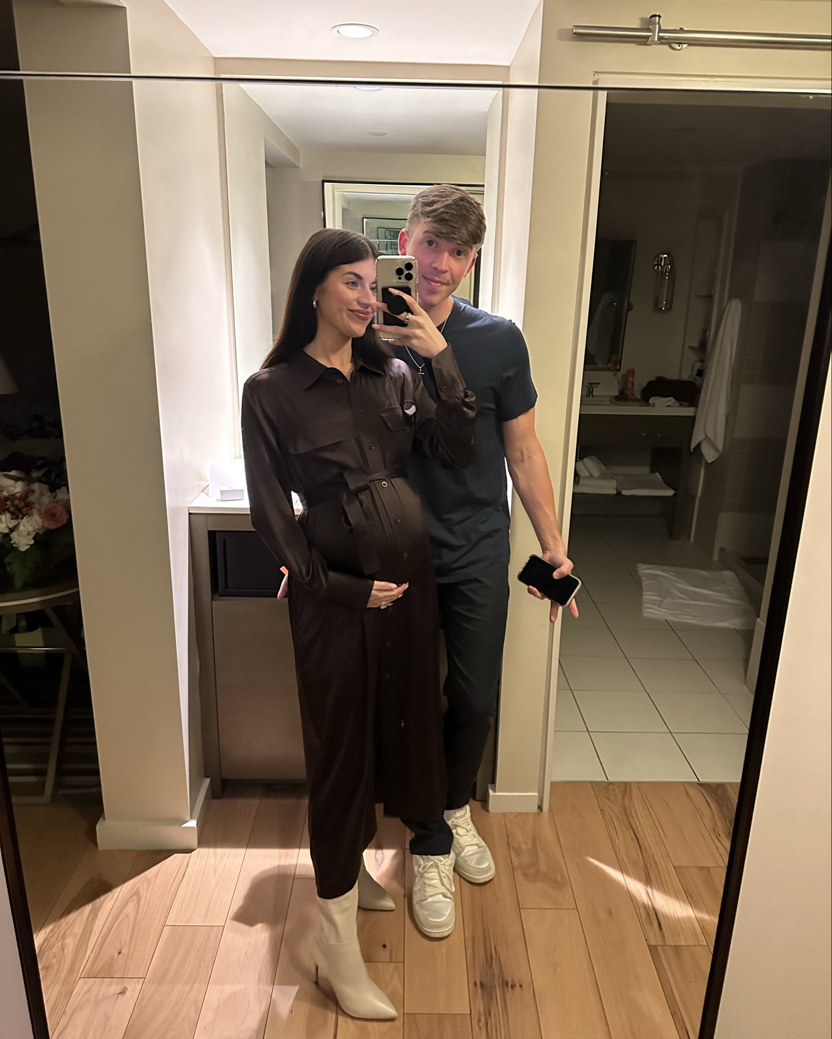 Silky brown dress perfect for the holidays 🤍

#LTKStyleTip #LTKHoliday #LTKSeasonal