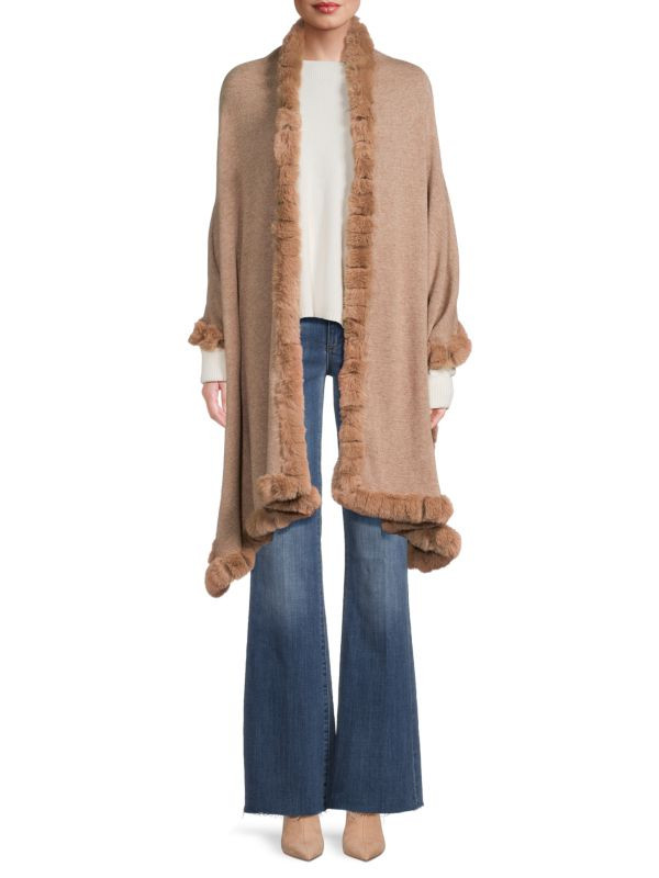 Faux Fur Trim Wrap | Saks Fifth Avenue OFF 5TH
