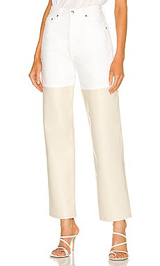 AGOLDE Pieced 90's Pinch Waist in Sugar & Powder from Revolve.com | Revolve Clothing (Global)