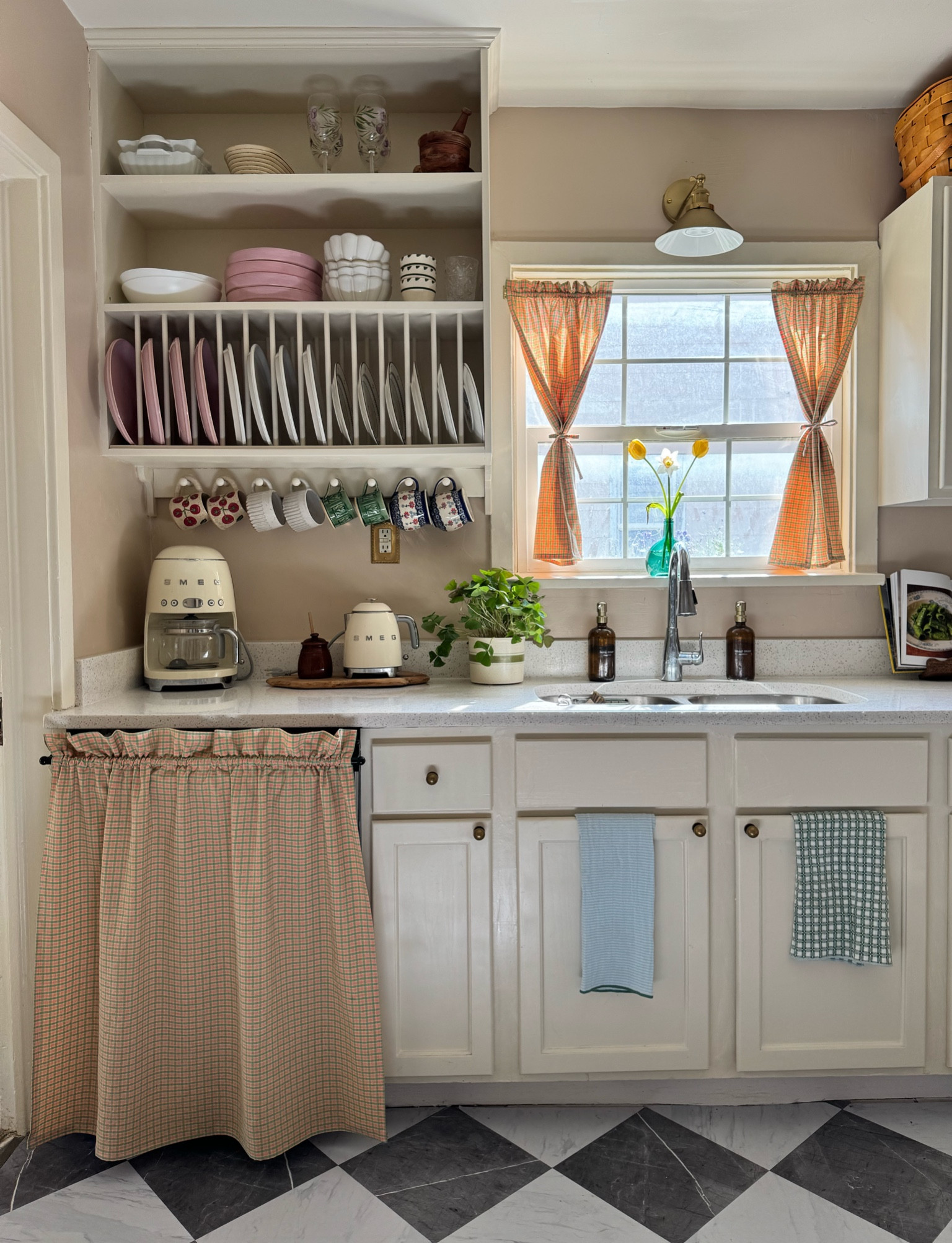 Covering the uglies in our kitchen with the cutest spring check fabric 🌱

#LTKHome #LTKSaleAlert #LTKSeasonal