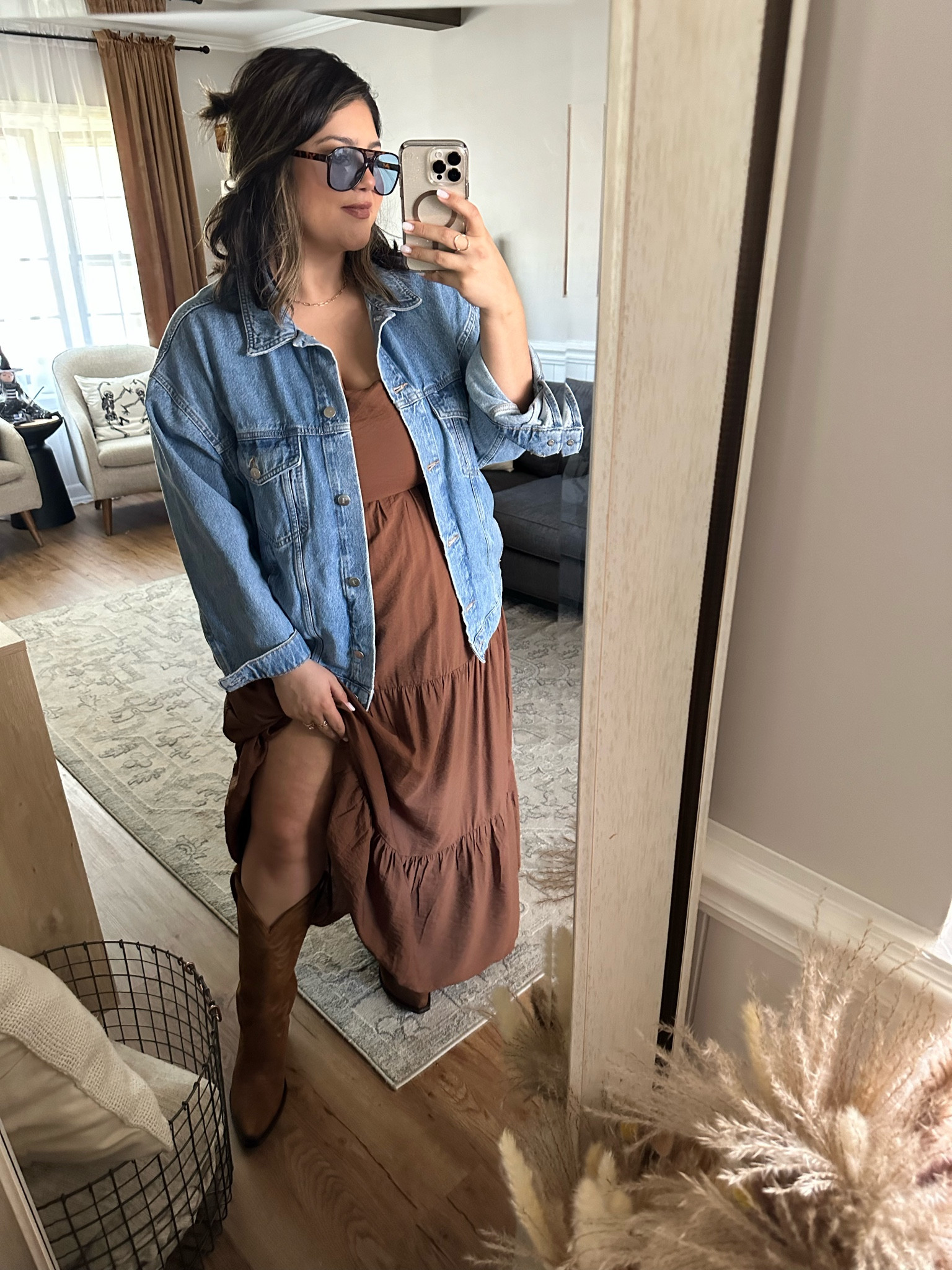 Tecova boots with a maxi dress, oversized denim 

#LTKplussize #LTKshoecrush #LTKstyletip