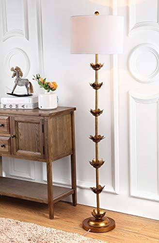 Safavieh FLL4003A Lighting Collection Landen Leaf 63.5" Antique Gold Floor Lamp | Amazon (US)