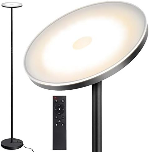 OUTON Floor Lamp, 30W 2400LM LED Modern Torchiere Sky Lamp, Super Bright Dimmable Standing Tall L... | Amazon (US)