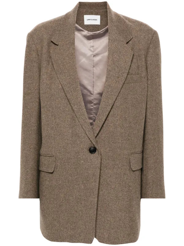 Low Classic Wool Blazer | Brown | FARFETCH | Farfetch Global