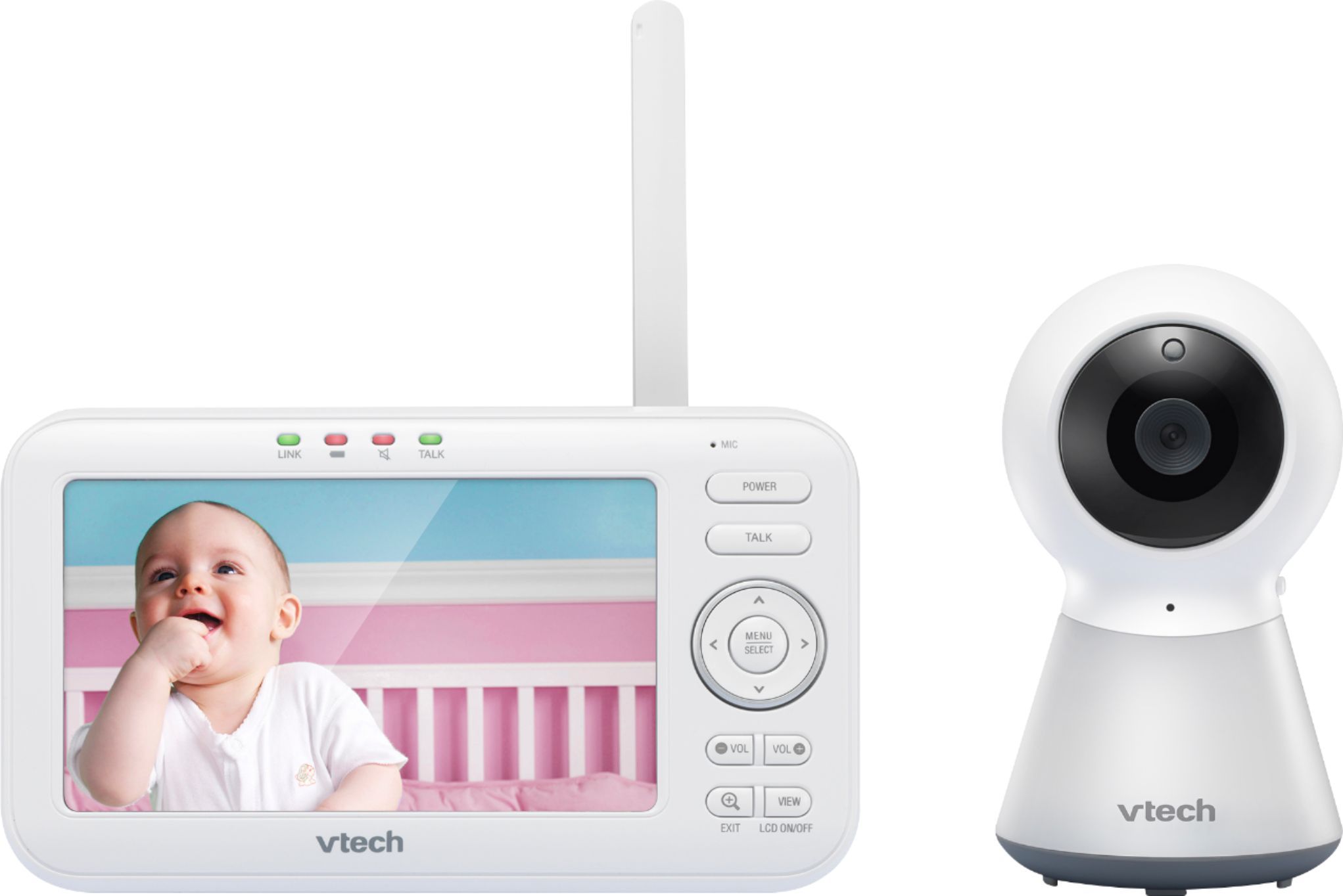 VTech 5" Video Baby Monitor w/Adaptive Night Light White VM5254 - Best Buy | Best Buy U.S.