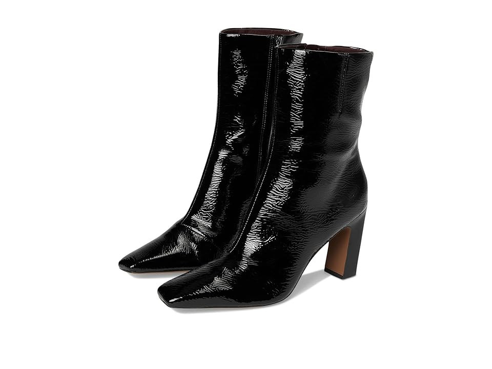 Franco Sarto Briar Mid Shaft Boots Women's Boots Black Glossy : 5 M, Leather | Zappos