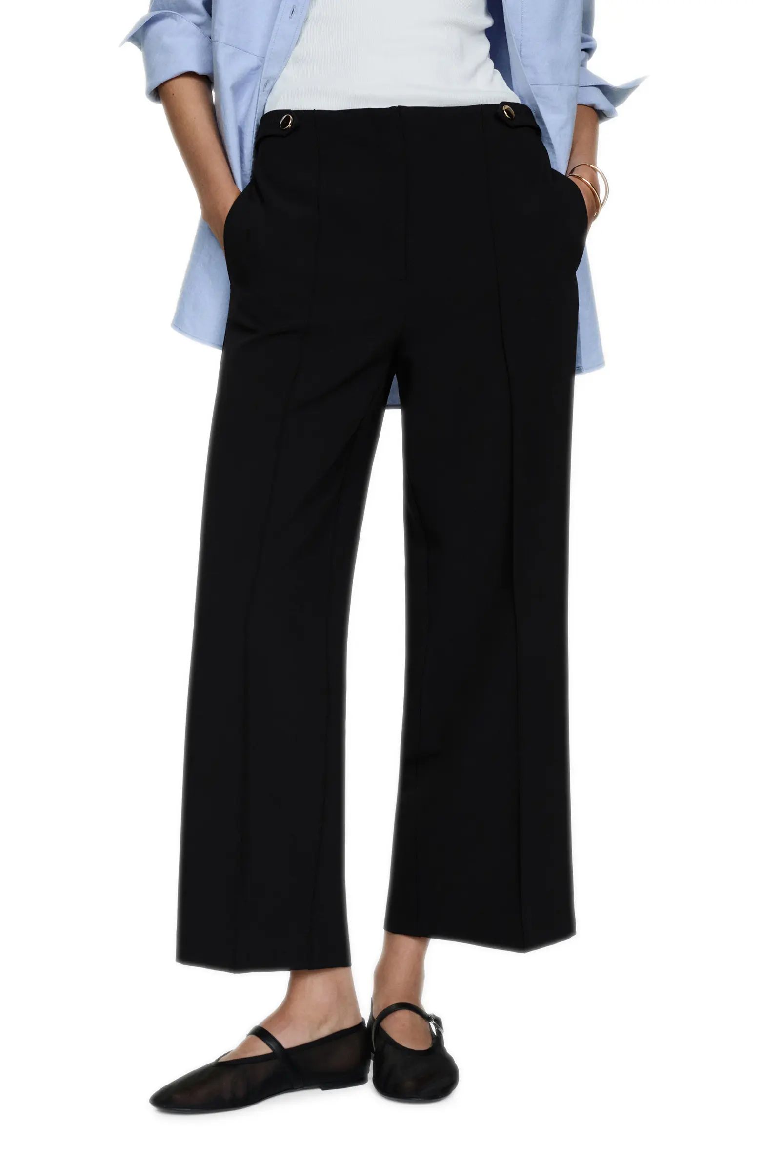 MANGO Straight Leg Ankle Pants | Nordstrom | Nordstrom