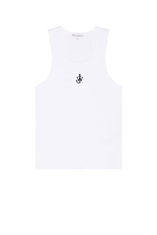 JW Anderson Anchor Embroidery Vest in White | FWRD 