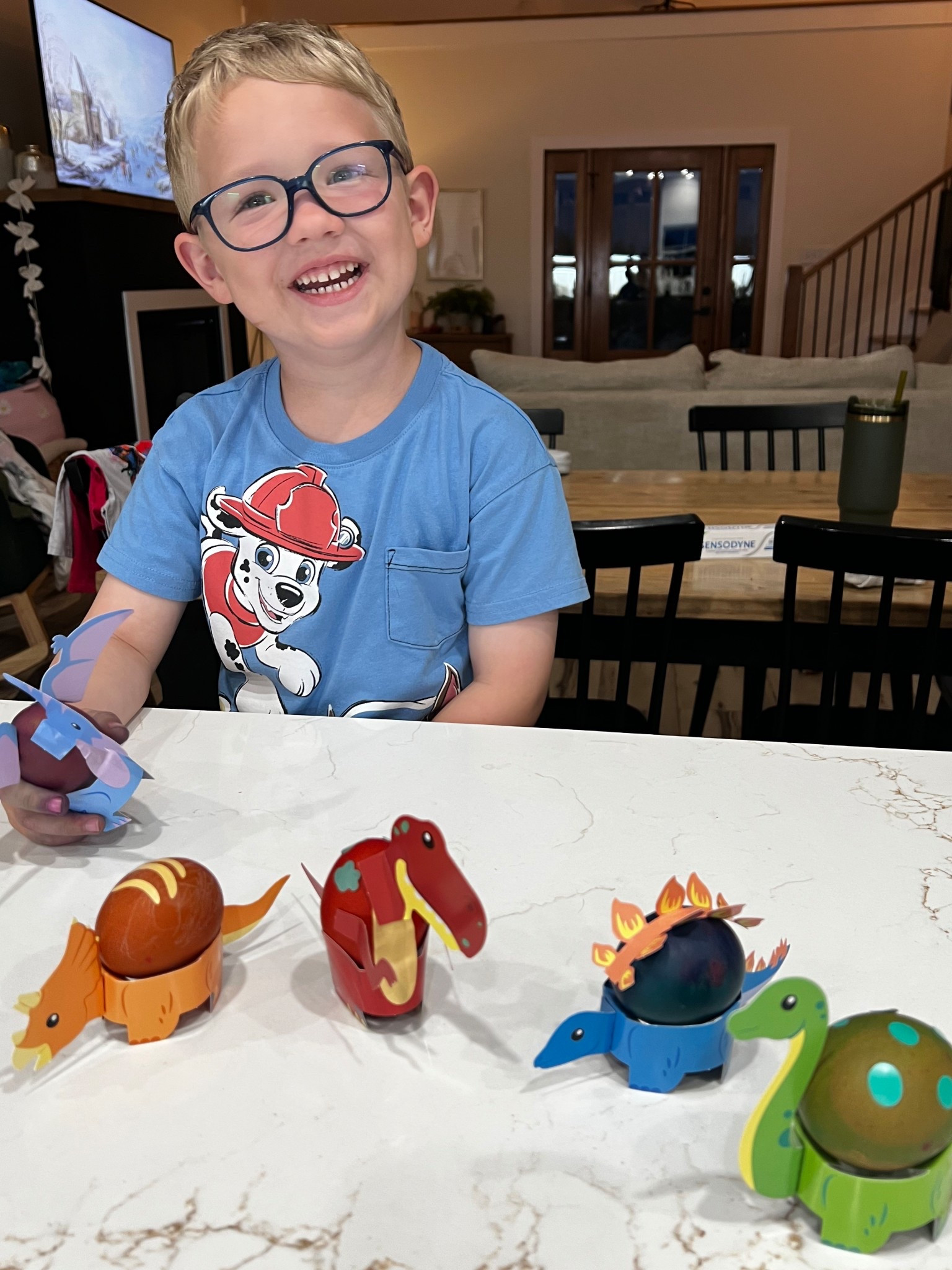 Dino Easter egg kit at target! Only THREE DOLLARS 🤪 we had the best time making these! 

They have other themes like space, unicorns, farm friends, etc. and I linked those too! 

#toddler #easter #toddleractivity #activityforkids #easteractivity #target #targetfinds

#LTKKids #LTKFamily #LTKSeasonal