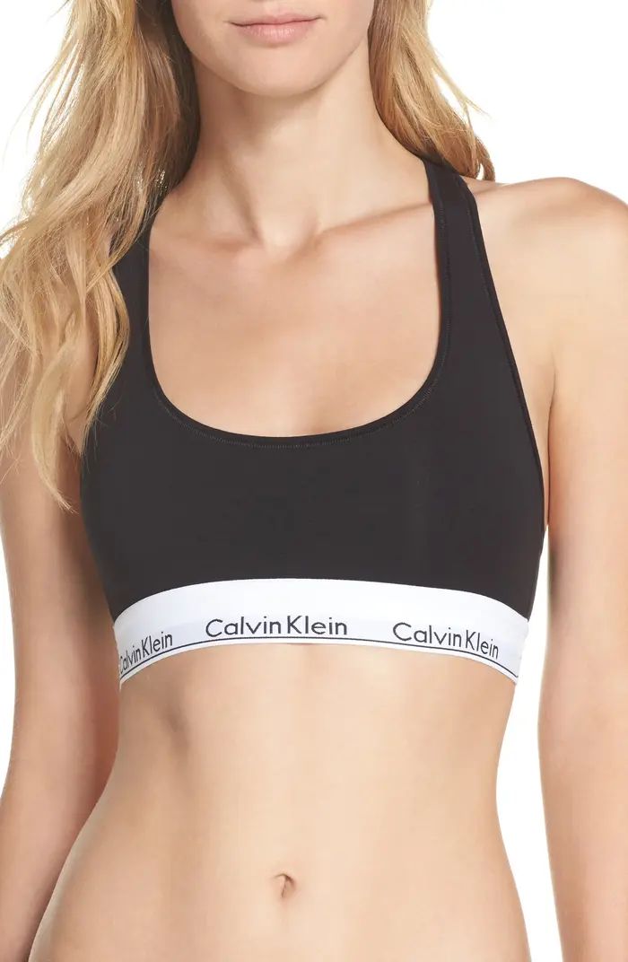 Calvin Klein Modern Cotton Collection Cotton Blend Racerback Bralette | Nordstrom | Nordstrom