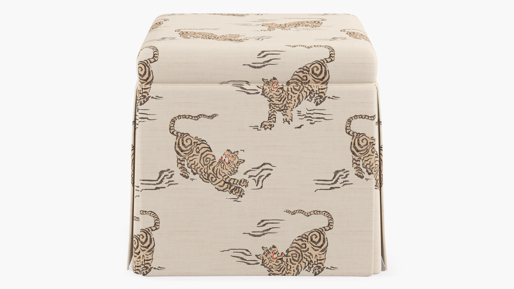 Skirted Storage Ottoman | The Inside