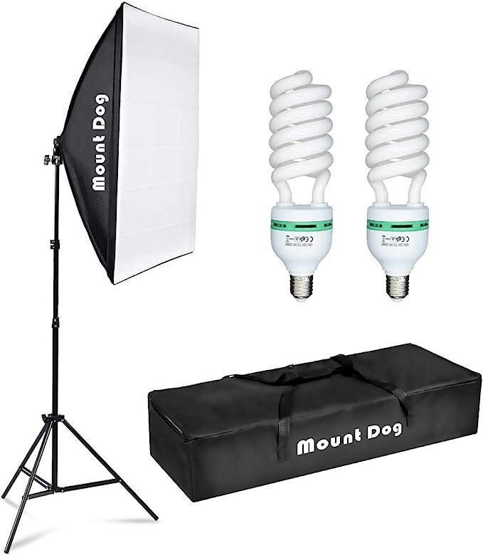 MOUNTDOG Softbox Lighting Kit 20"X28" Professional Photography Continuous Photo Studio Equipment ... | Amazon (US)
