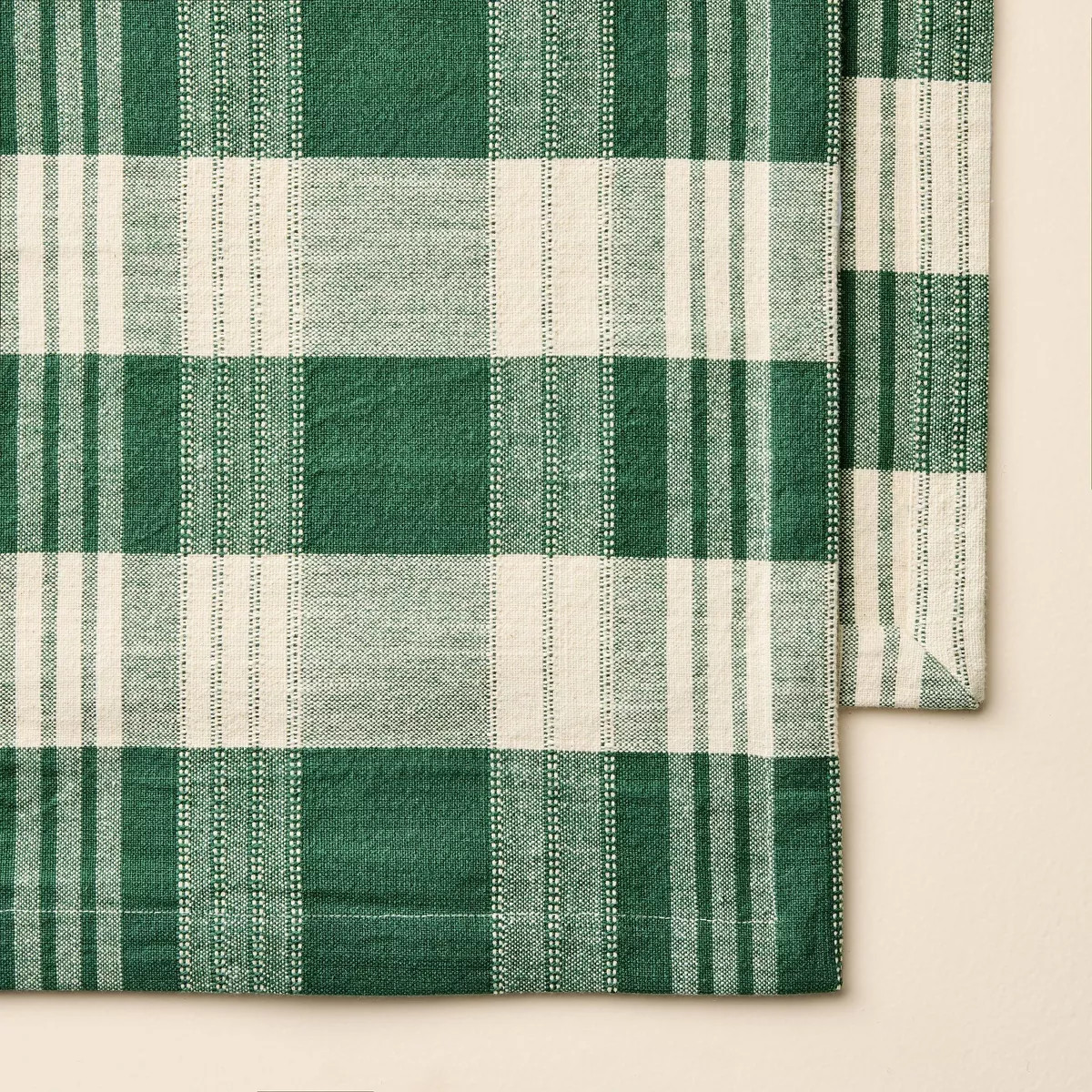 72"x14" Plaid Table Runner Forest Green - Hearth & Hand™ with Magnolia | Target