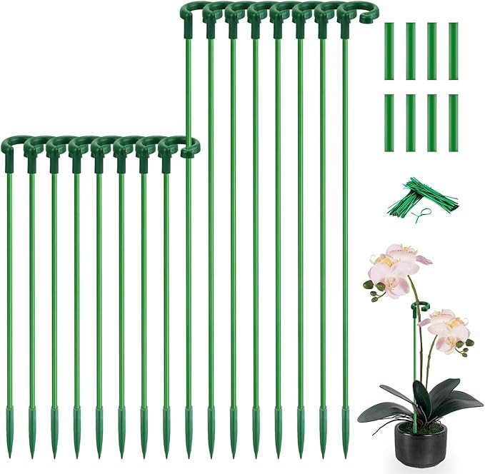 Invisible Plant Sticks 17 inch &11 inch SupKing 16Pcs Orchid Stakes with Clips for Support Small ... | Amazon (US)