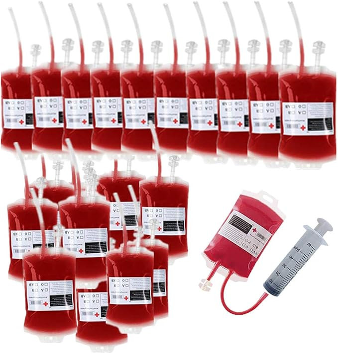 Blood Bag for Drink IV Bags, Halloween Party Cups Drink Container, Drink Pouches Gag Gift, Doctor... | Amazon (US)