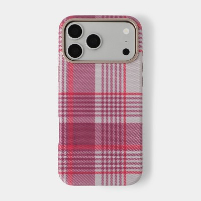 iPhone 17 Pro Max Plaid Phone Case - heyday™ Cranberry Fizz | Target