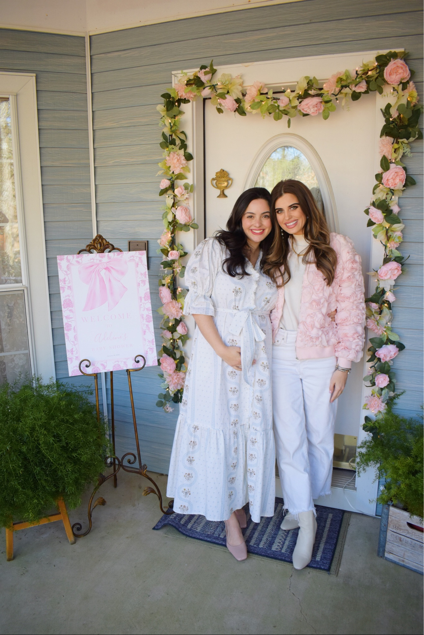 Baby shower outfit 🤍 my college roommate and a best friend 🥺  jacket is from AKIRA but isn’t this season :(

#LTKbeauty #LTKSeasonal #LTKMostLoved