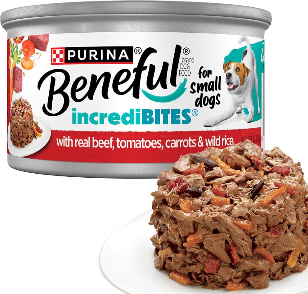Purina Beneful Small Breed Wet Dog Food in Gravy, IncrediBites With Real Beef - (Pack of 12) 3 oz... | Amazon (US)
