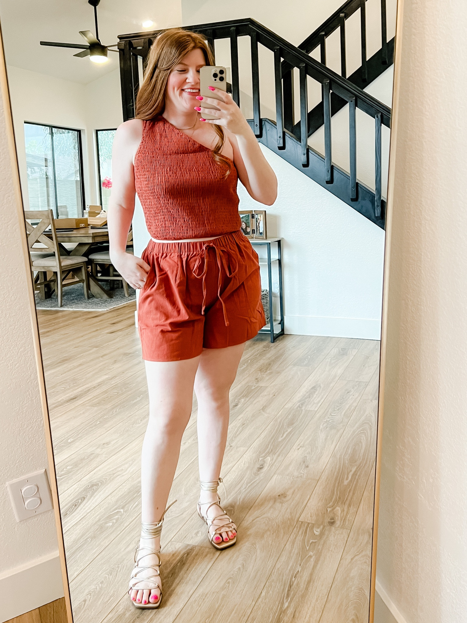 Two piece summer outfit from amazon. Vacation outfit. Wearing size large. Shorts set. Beach outfit. 

#LTKSeasonal #LTKunder50 #LTKunder100